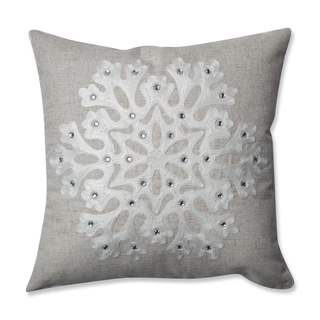 Pillow Perfect Snowflake Grey 16.5-inch Throw Pillow