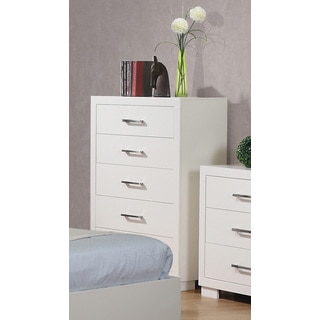 Jessica White Wood 5-Drawer Storage Chest