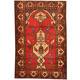 Herat Oriental Afghan Hand-knotted 1960s Semi-antique Tribal Balouchi Wool Rug (3' x 4'4) - Thumbnail 0