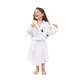 preview thumbnail 1 of 0, Sweet Kids White Turkish Cotton Hooded Terry Bathrobe with Embroidered Holiday Scottie Dog