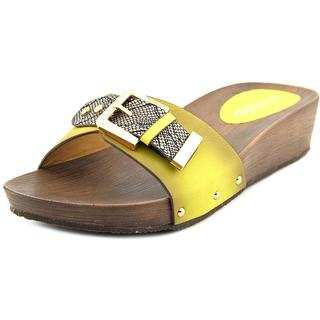 Patrizia By Spring Step Women's 'Celine' Yellow Leather Sandals