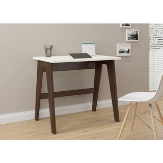Trendline 26107 Off-white Wood and Laminate Home Office Desk