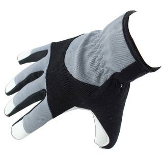 Defender Perrini Black/Grey/White Genuine Leather/Textile Mechanical Work Gloves