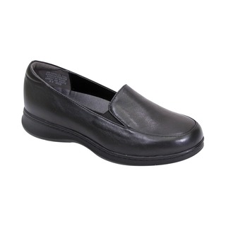 FIC 24-hour Comfort Olivia Women Adjustable Wide-width Leather Comfort Loafer for Everyday