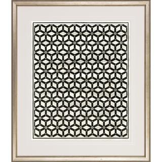 Optical Illusion Silver-colored Wood Framed Art Print