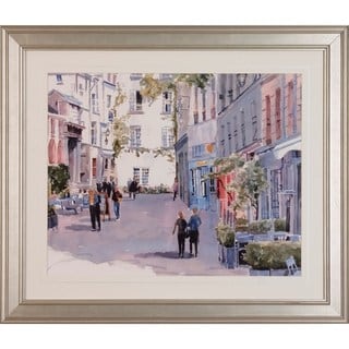 Watercolor Street Scenes Horizontal Framed Art Print