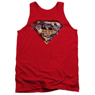 Superman/American Way Adult Tank in Red