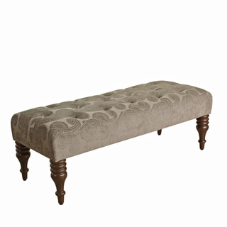 HomePop Taylor Tufted Decorative Bench -Taupe