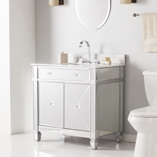 Harper Blvd Sutcliffe Marble Top Double-Door Bath Vanity Sink