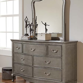 Kensington Dresser with Mirror in Antique Silver Finish