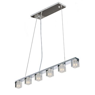 Maxim Lighting Blocs Polished Chrome Metal/Glass LED Linear Pendant Light
