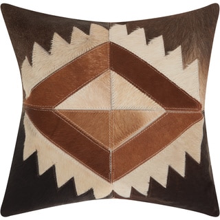 Mina Victory Dallas Western Diamond Brown Throw Pillow (20-inch x 20-inch) by Nourison