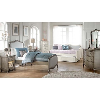 Kensington Katherine Antique Silver Upholstered Twin-size Bed