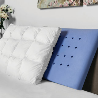 SwissLux Baffled Dual Layer Memory Foam and Synthetic Down Pillow