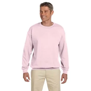 50/50 Super Sweats Nublend Fleece Men's Crew-Neck Classic Pink Sweater