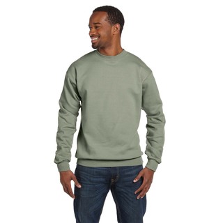 Comfortblend Ecosmart 50/50 Fleece Men's Crew-Neck Stonewash Green Sweater