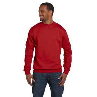 Comfortblend Ecosmart 50/50 Fleece Men's Crew-Neck Deep Red Sweater