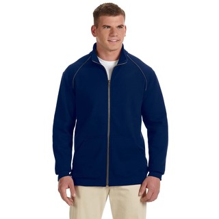 Premium Cotton 9-Ounce Fleece Full-Zip Men's Navy Jacket