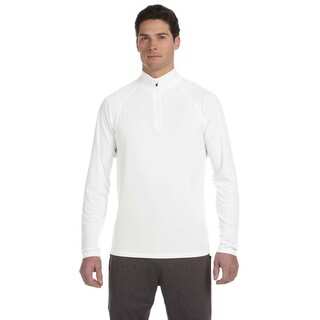 Quarter-Zip Men's Lightweight Pullover White Sweater