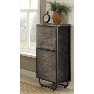 Locker Collection Metal/Wood 2-door 2-shelf Bookcase