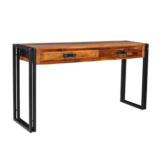 Link to Timbergirl Solid Seesham Wood Console Table with Metal Legs - 60"L x 16"W x 31.5"H Similar Items in Dining Room & Bar Furniture