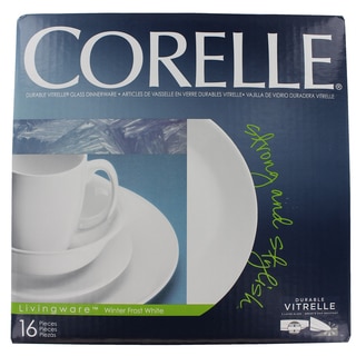 Corelle 6022003 16 Pc Corelle® Livingware White Winter Frost Dinnerware Set