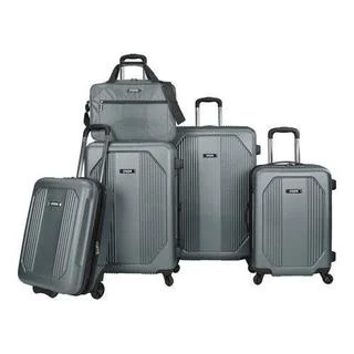 US Traveler Bloomington 5-Piece Spinner Luggage Set Grey