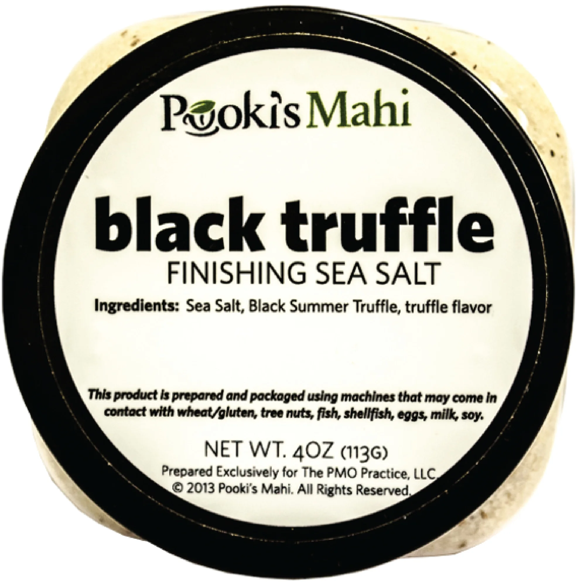 Pooki's Mahi 4-ounce Black Truffle Gourmet Sea Salt