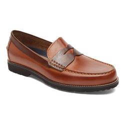 Men's Rockport Classic Move Penny Loafer Cognac/Dark Brown Leather