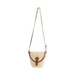 Women's San Diego Hat Company Straw Crossbody Bag with Adjustable Strap BSB1360 Natural