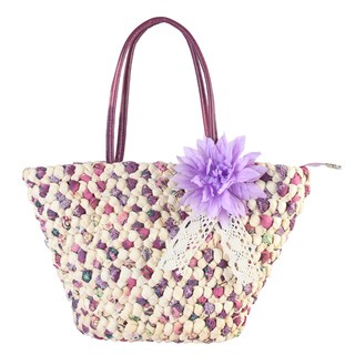 Diophy Colorful Woven Medium Beach Tote Bag