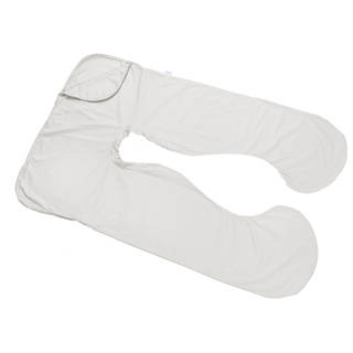 Today's Mom Cozy Comfort White Polyester and Cotton Pregnancy Pillow Replacement Cover