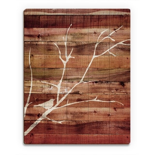 White Bird on Wood' Wood Wall Art