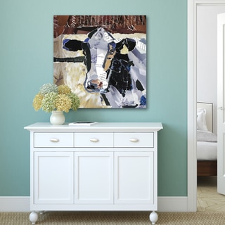 Portfolio Canvas Decor Carol Robinson 'Country Cow' Canvas Print Streched/Wrapped Ready-to-hang Wall Art