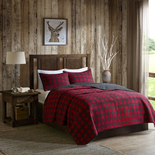 Woolrich Check Red Cotton Percale Printed Quilt Mini Set