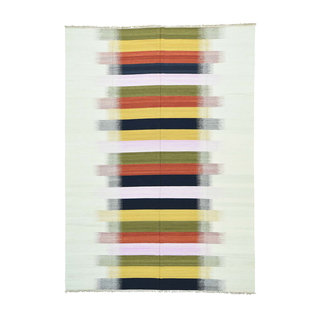 1800getarug Durie Kilim Oriental Hand-woven Flatweave Reversible Wool Rug (9' x 12'6)