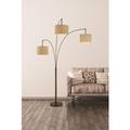 Artiva USA Lumiere Modern Antique Bronze LED 80-inch 3-arched Floor Lamp with Dimmer