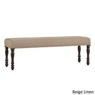 Parisian Nailhead 56-inch Upholstered Bench by TRIBECCA HOME