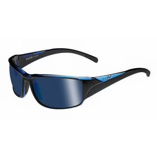 Bolle Keelback Sunglasses, Shiny Black/ Blue Translucent
