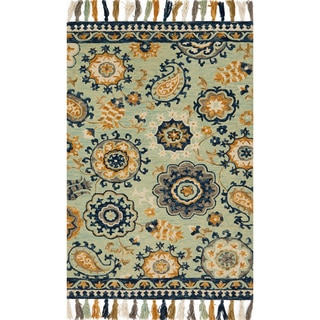 Hand-hooked Lena Multi Floral Paisley Rug (7'9 x 9'9)