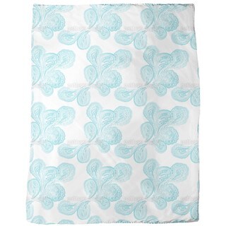 Aqua Paisley Fleece Blanket