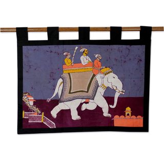 Handcrafted Cotton 'Royal Ride' Batik Wall Hanging (India)