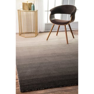 nuLOOM Handmade Contemporary Ombre Charcoal Rug (2' x 3')