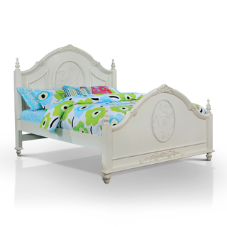 Furniture of America Margie Traditional Elegant Fairy Tale Style Floral Poster Bed