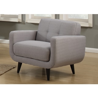 AC Pacific Crystal Grey Polyester Mid-century Armchair