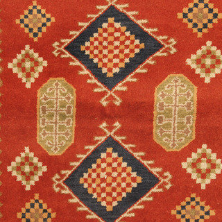 Herat Oriental Indo Hand-knotted Tribal Kazak Wool Rug (5'8 x 7'9)
