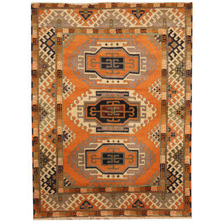 Herat Oriental Indo Hand-knotted Tribal Kazak Wool Rug (4'9 x 6'5)