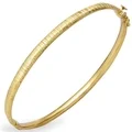 14k Yellow Gold Diamond-cut Bangle Bracelet