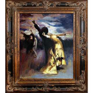 John Singer Sargent 'A Study for Spanish Dancer' Hand Painted Framed Canvas Art