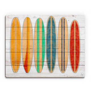 'Surfboards' Wall Art on Wood